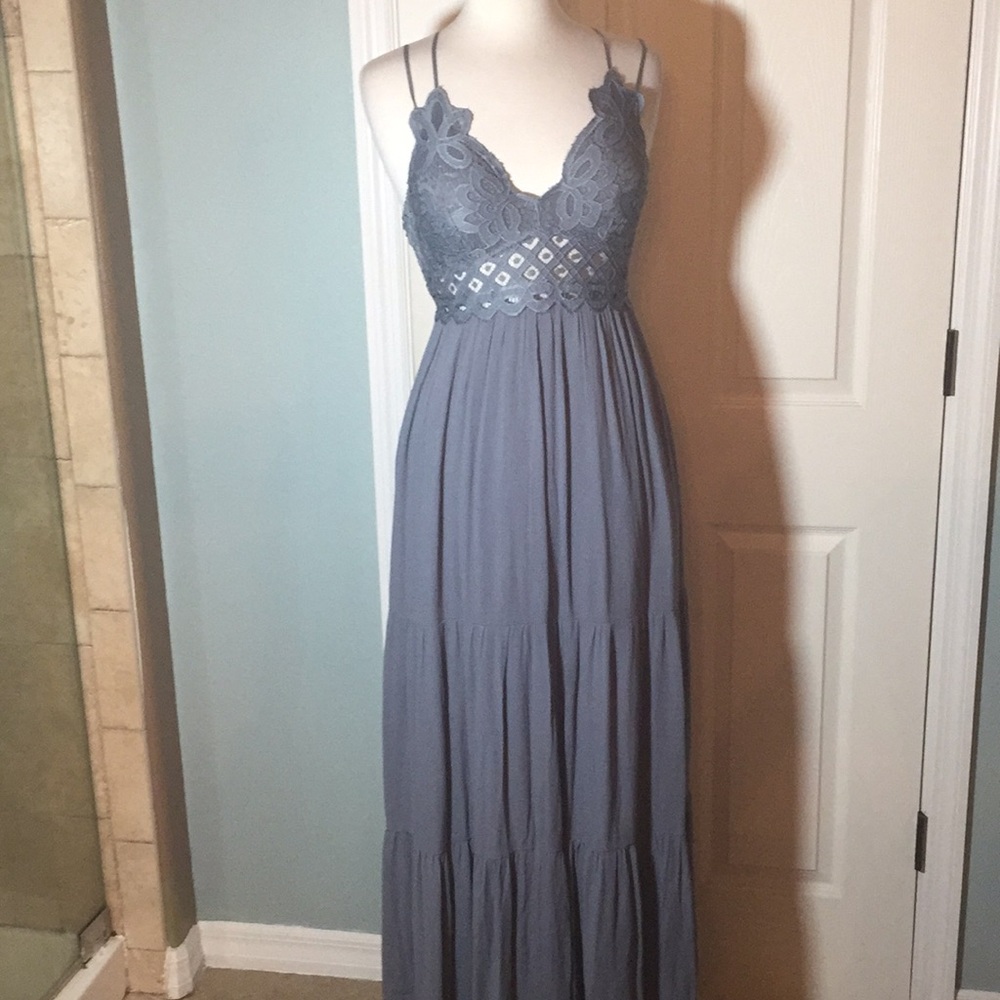 Sexy wishlist apparel long maxi lace dress